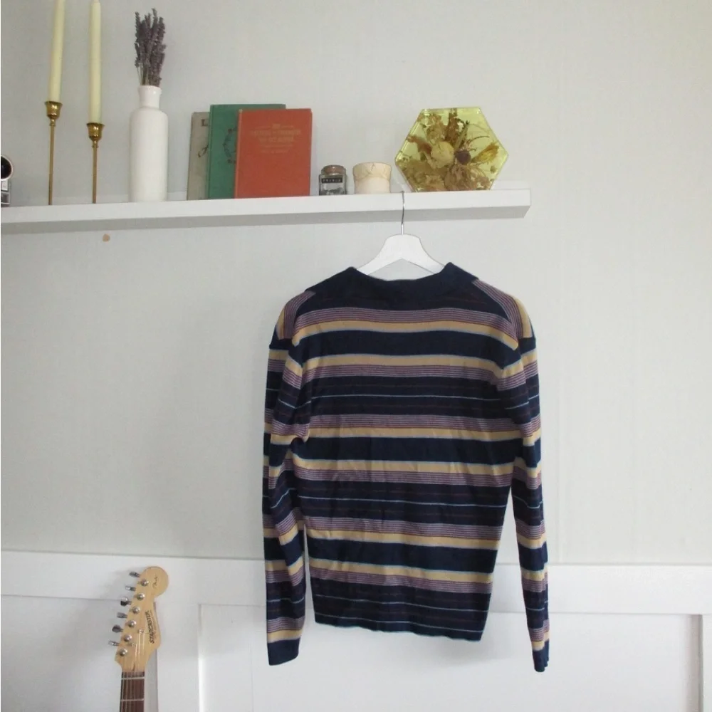 Striped V-Neck Sweater - Picture 3 of 3